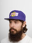 Бейсболка MITCHELL NESS арт. HHSF2990-LALYYPPPPURP Los Angeles Lakers NBA (фиолетовый / желтый)